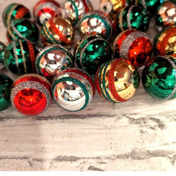 Radko Shiny Brite Striped Christmas Ornaments - Picture 2 of 10